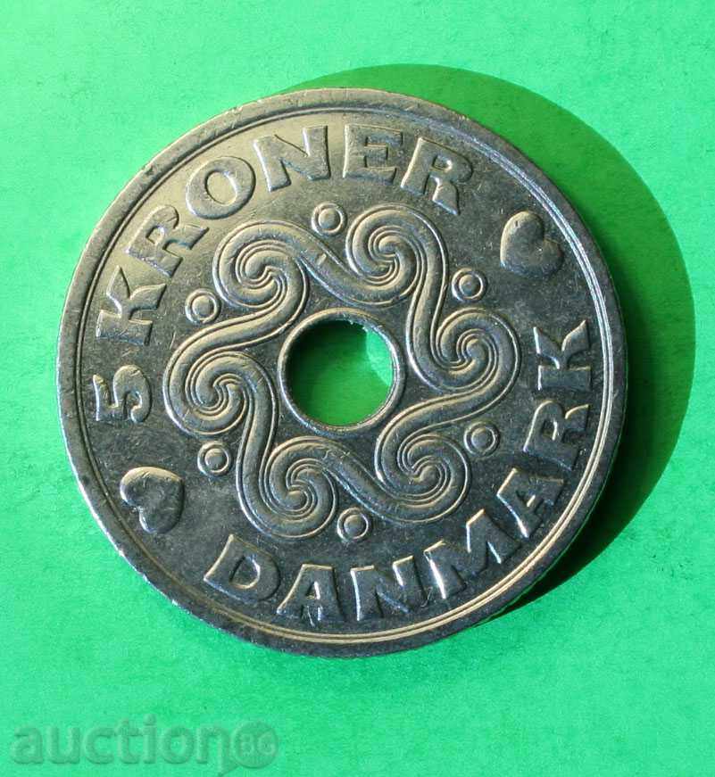 Danemarca 5 coroane 1998 cu preț € 0.82 | 1.60 BGN
