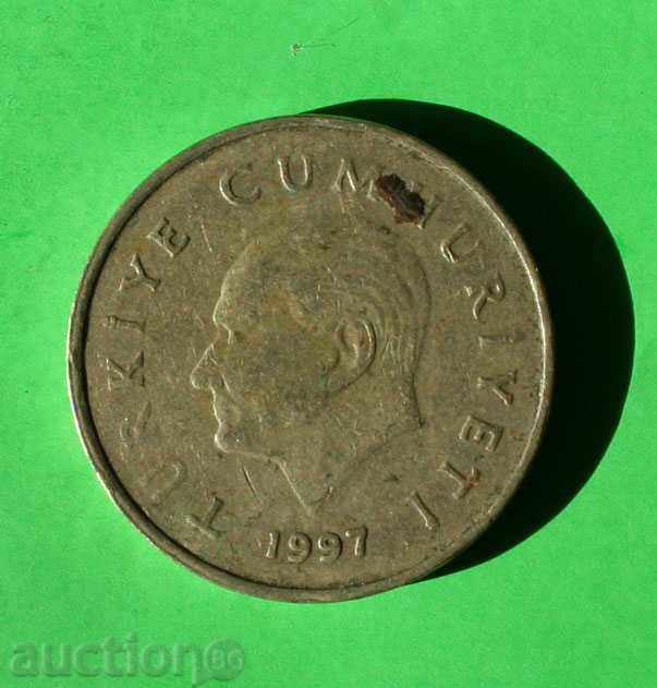 50 liras Turcia 1997 cu preț € 0.15 | 0.29 BGN