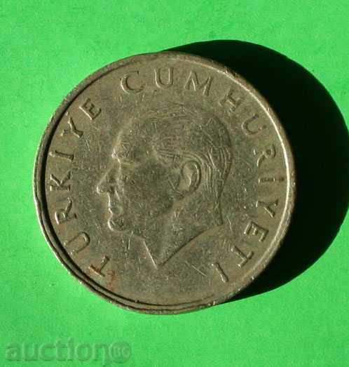 10 liras Turcia 1995 cu preț € 0.15 | 0.29 BGN