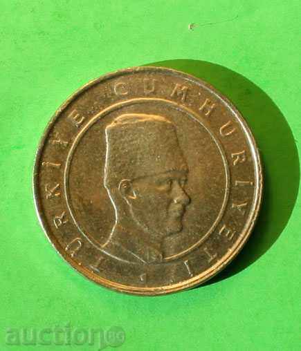 100 liras Turcia 2002 cu preț € 0.15 | 0.29 BGN