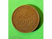 100.000 de lire Turcia 2000