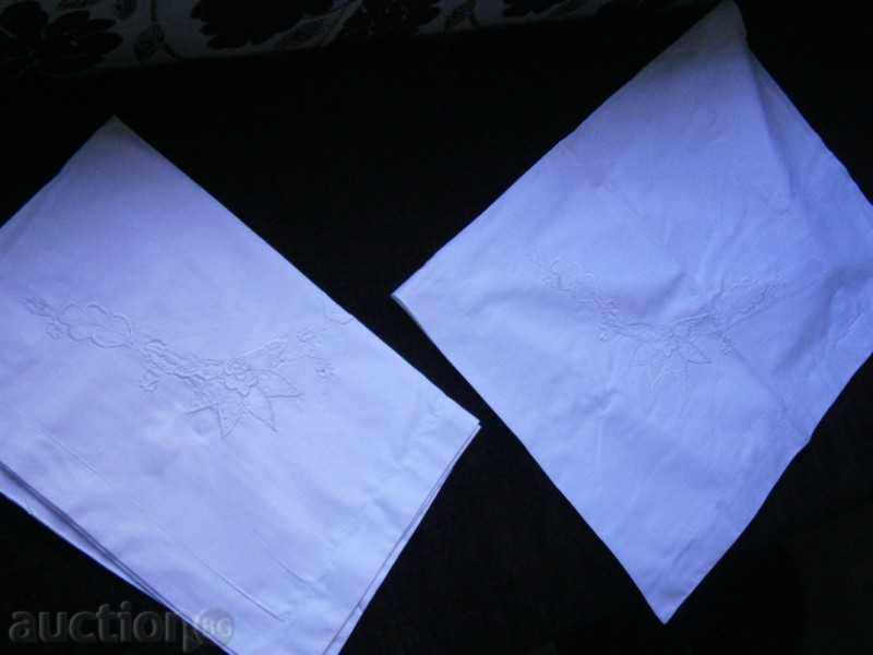 Pillow case with embroidery - 2 pieces - set - 2