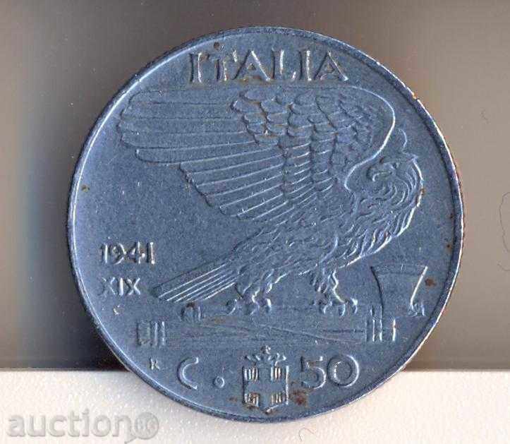 Италия 50 чентезими 1941 година
