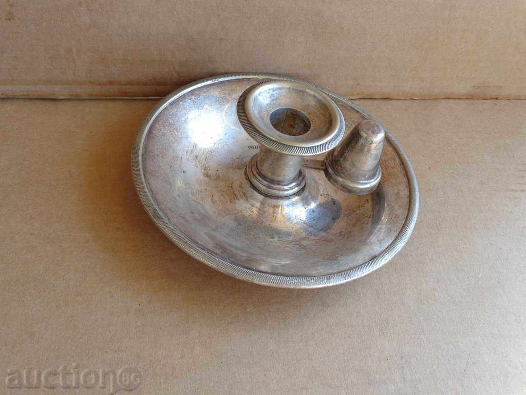 Old silver candlestick of the 19th century - 5