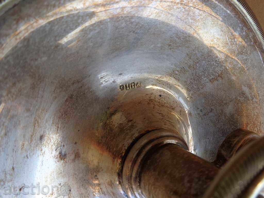 Old silver candlestick of the 19th century - 7