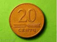 20 cents 1997 Lithuania -1