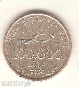 +Турция  100 000  лири  2000 г.