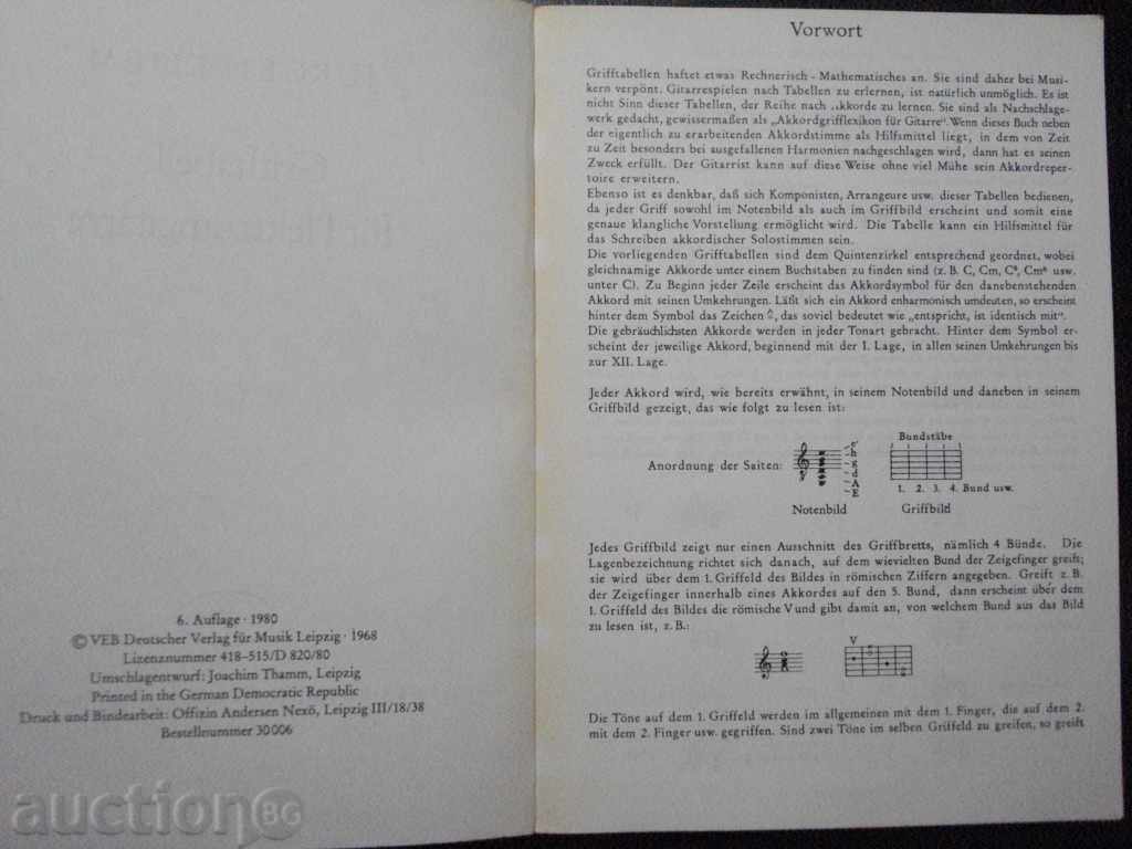 Auction The book "Grifftabelle fur Plektrumgiarre-Jurgen Kliem" -128 pp Auction The book "Grifftabelle fur Plektrumgiarre-Jurgen Kliem" -128 pp
