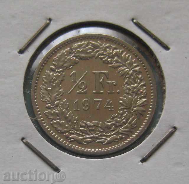 Switzerland 1/2 franc 1974