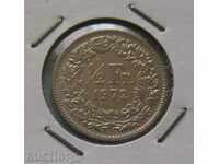 Elveția 1/2 Franc 1972.