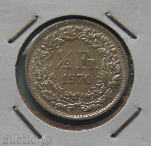 Швейцария 1/2 франк 1970г.