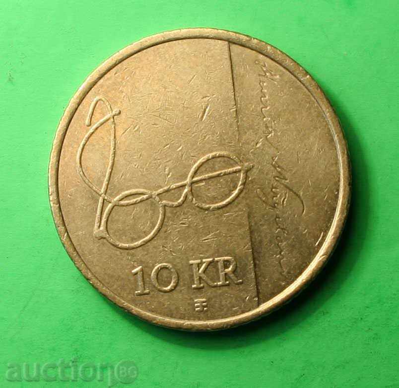 Norvegia 10 Kroner 2008 cu preț € 1.28 | 2.50 BGN