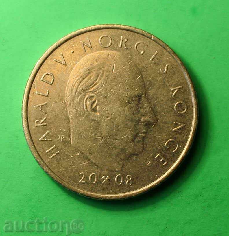 Norvegia 10 Kroner 2008