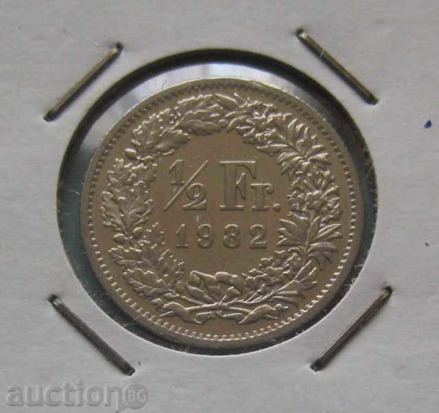 Ελβετία 1/2 Franc 1982.