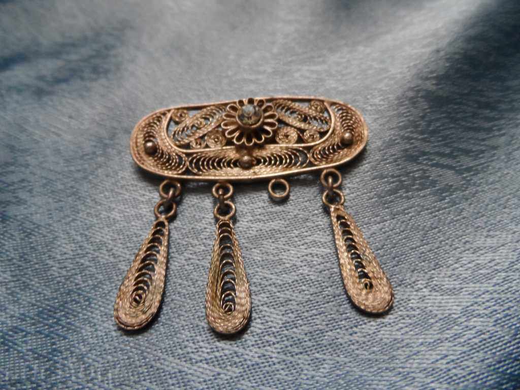 old silver brooch - FILIGRAN - 6 old silver brooch - FILIGRAN - 6