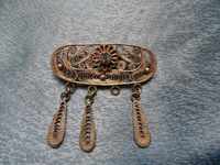 old silver brooch - FILIGRAN