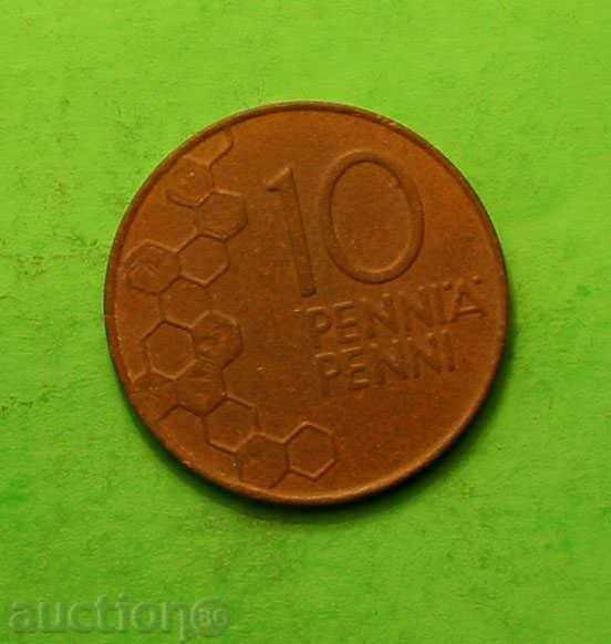 10 penny 1990 Finland