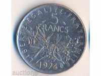 Γαλλία 5 franka1974 έτους