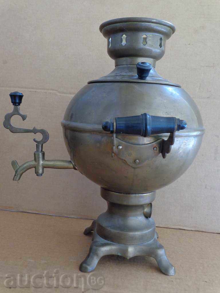 Brass Russian samovar - 7 Brass Russian samovar - 7