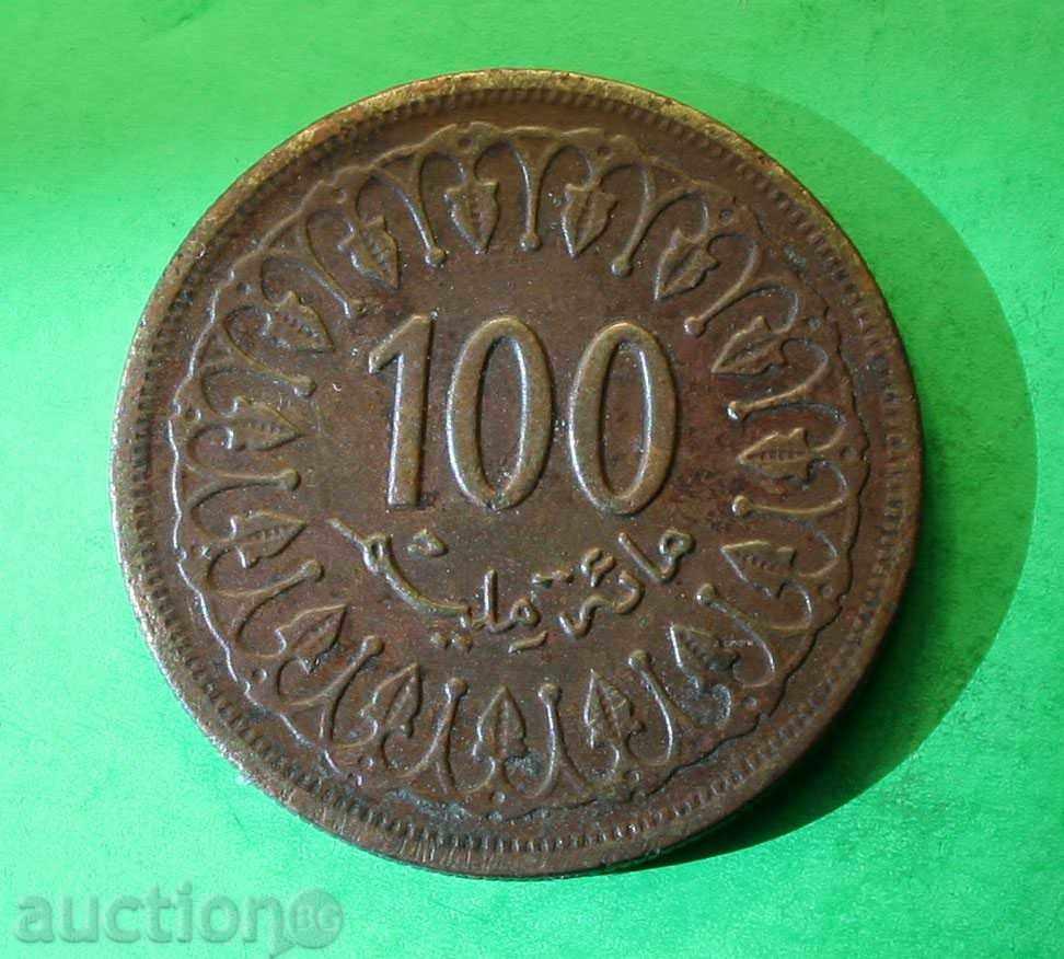 100 milimes 1983 Tunisia