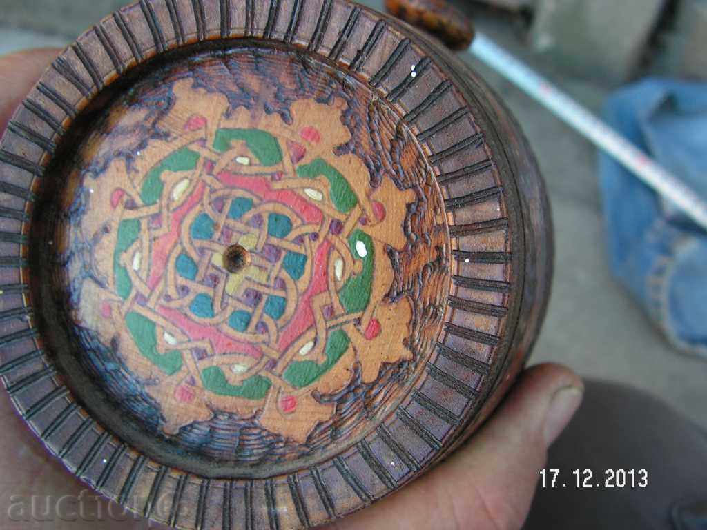 1661. OLD TWO WOOD-DRAWED PYROGRAPHIC BOUQUET - 7 1661. OLD TWO WOOD-DRAWED PYROGRAPHIC BOUQUET - 7