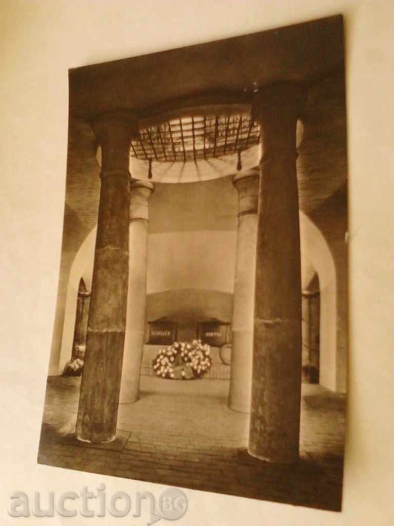 mormintele Weimar carte poștală de Goethe și Schiller