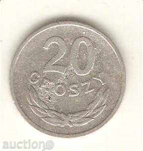 +Полша  20  гроша  1968 г. MW