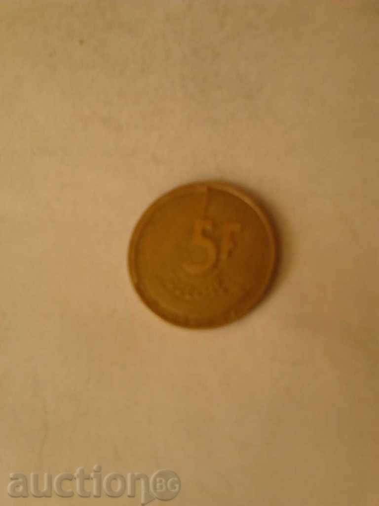 Belgium 5 Franc 1986