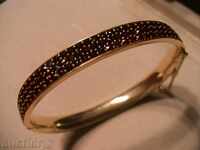 BRATARA ORIGINALA DIN ARGINT cu GRANAT NATURAL, ARGINT 900