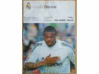 Football program Real Madrid - Malaga, 2006