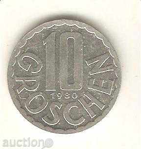 +Австрия  10  гроша  1980 г.