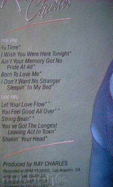 Auction Ray Charles - Wish you were tonight Auction Ray Charles - Wish you were tonight