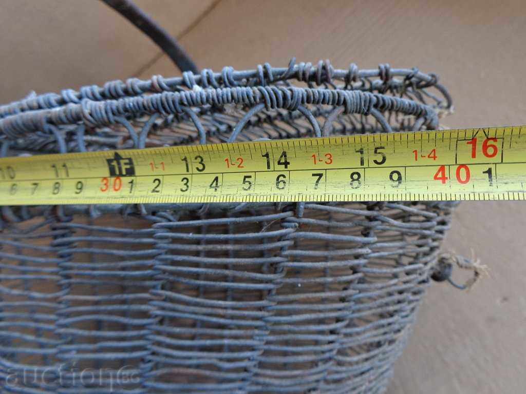 An old metal basket, basket, cage, picnic - 5