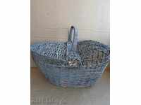 An old metal basket, basket, cage, picnic