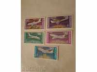 Пощенски марки НРБ Реактивни пътнически самолети 1990