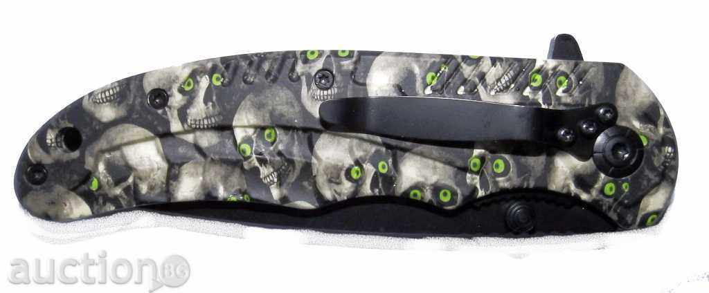 Auction Folding knife BOKER PLUS 96/210 / Skulls / Auction Folding knife BOKER PLUS 96/210 / Skulls /