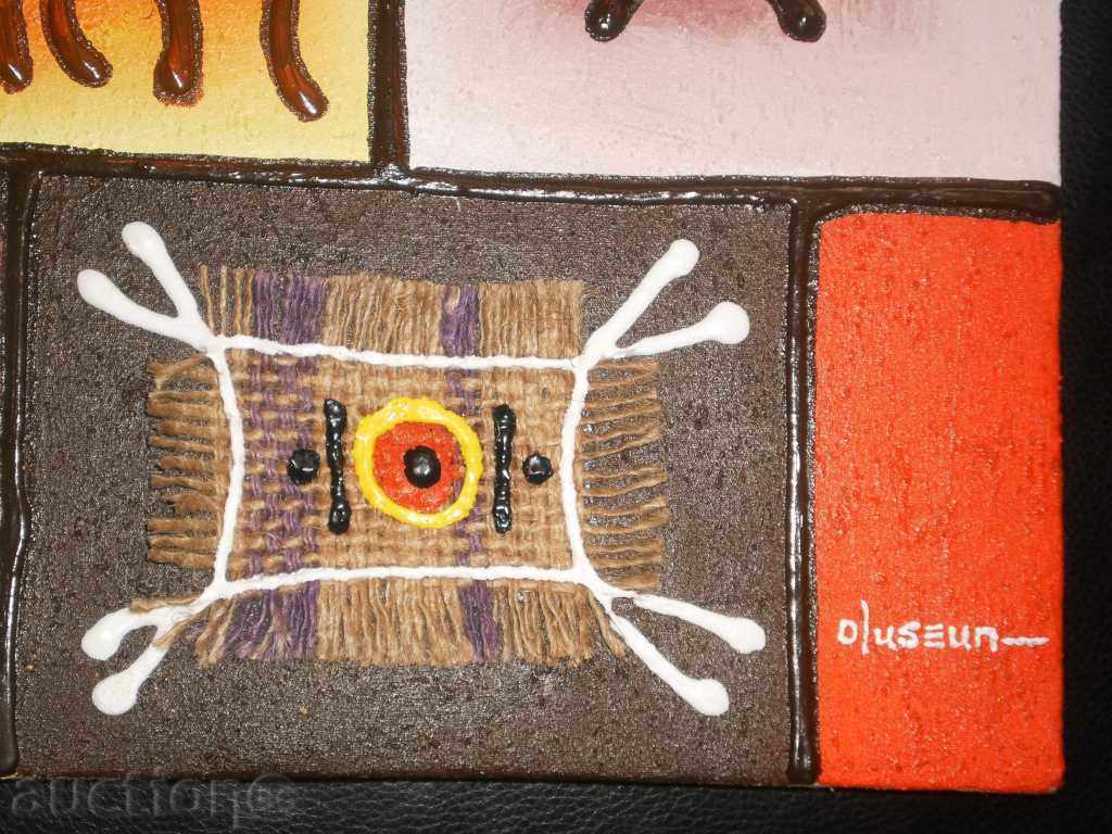 African oil and colored paraffin painting-series-1 - 6 African oil and colored paraffin painting-series-1 - 6