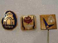 Lot Badges PLEVEN Bronze-enamel