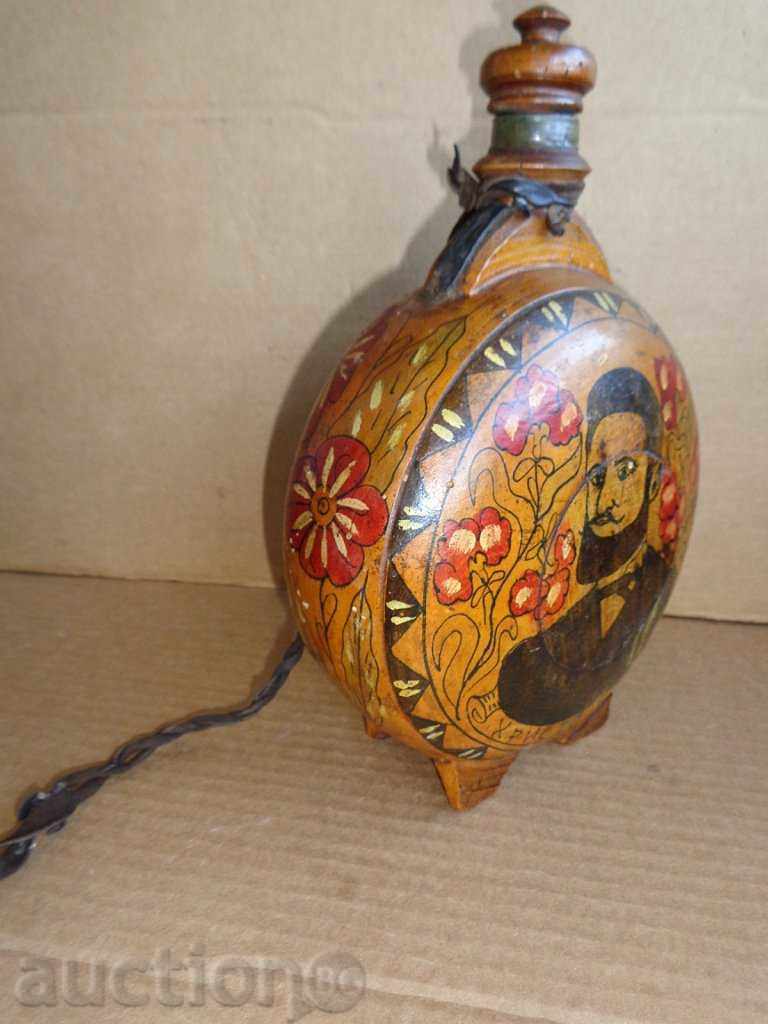 Auction Old painted vase, bucket, barrel, crinkle Auction Old painted vase, bucket, barrel, crinkle