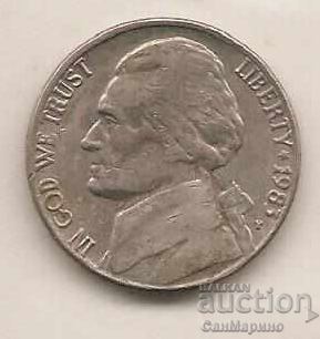 5 cents US 1985 D with price 0.70 BGN | € 0.36 5 cents US 1985 D with price 0.70 BGN | € 0.36