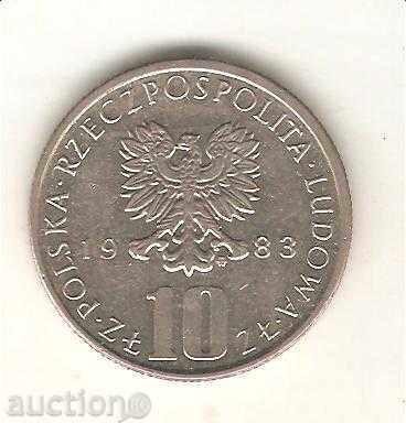 + Poland 10 zloty 1983 BoleslavPrus