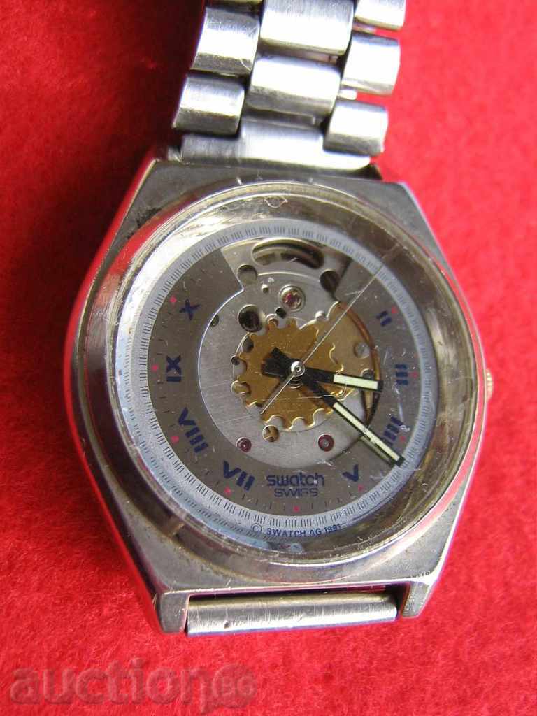ШВЕЙЦАРСКИ МЕХАНИЧЕН ЧАСОВНИК - АВТОМАТ "SWATCH" с цена € 78.57 | 153.67 лв.