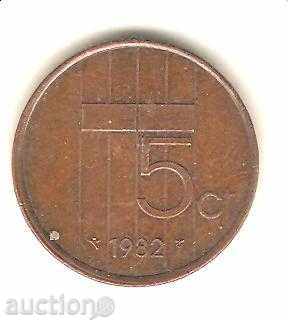 + 5 cenți Olanda 1982