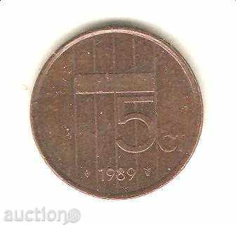 +Холандия  5  цента  1989 г.