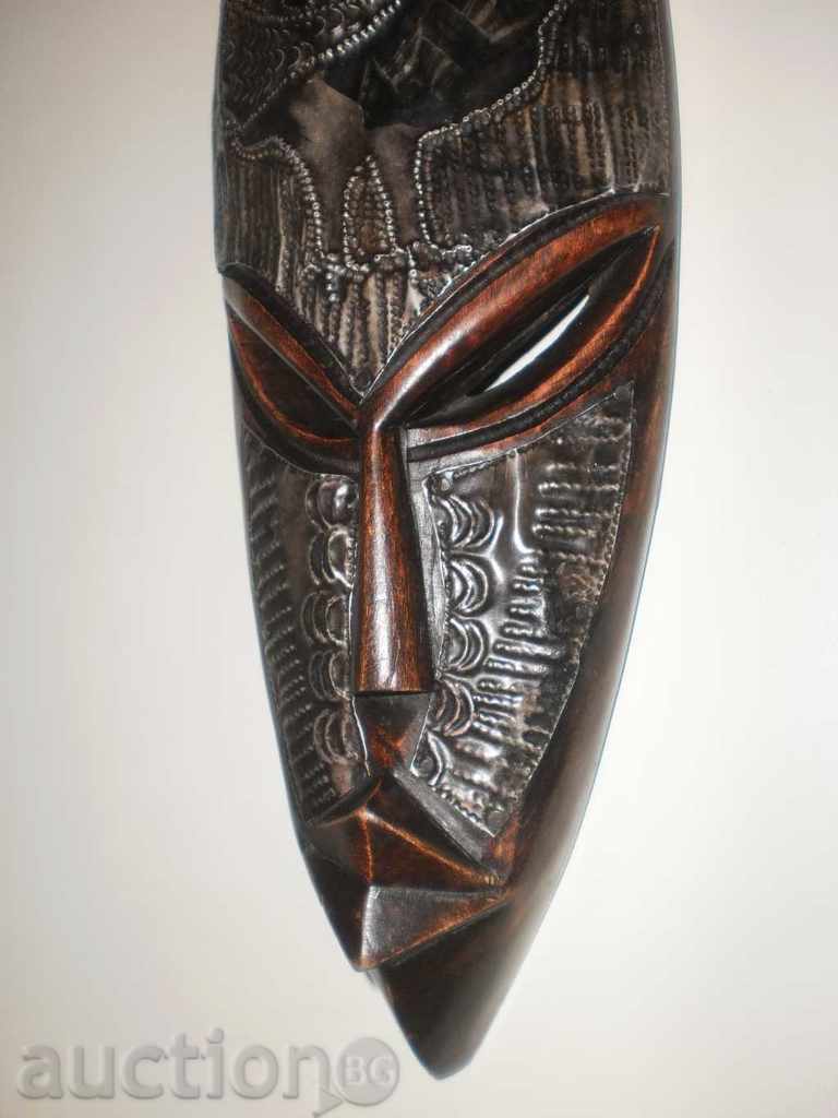 Delivery of African mask of ebony and copper-7, large