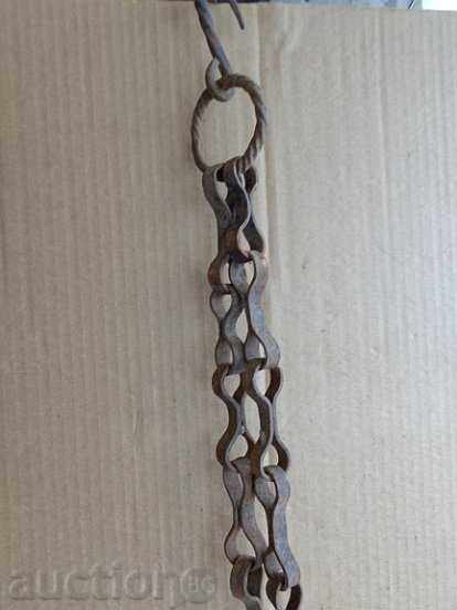lanț semineu forjate manual, cu lanț, fier forjat - 7 lanț semineu forjate manual, cu lanț, fier forjat - 7