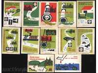 12 Matching Labels Nature Conservation Czechoslovakia 1020