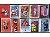 10 cutii de chibrituri Etichete Cehoslovacia Lot 1023