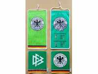Flags and patches of the German Football Union, autographs