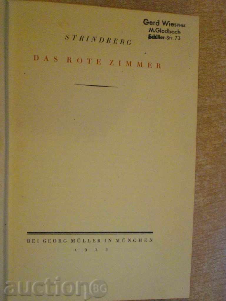 The book "Das rote Zimmer - August Strindberg" - 374 p.
